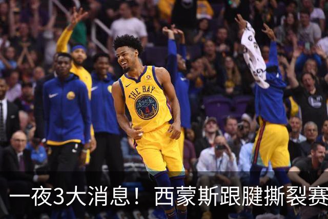一夜3大消息！西蒙斯跟腱撕裂赛季报销，库里受伤虚惊一场